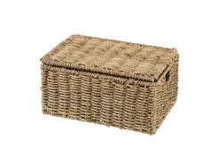 CASA Seagrass Caja De Almacenaje M Con Tapa Natural