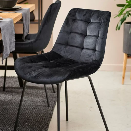 CASA Silka Silla De Comedor Negro