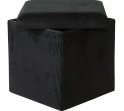 CASA Stor Puf Plegable Funcion Almac. Negro