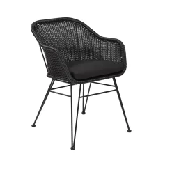 CASA Vienna Silla De Comedor Asiento Negro
