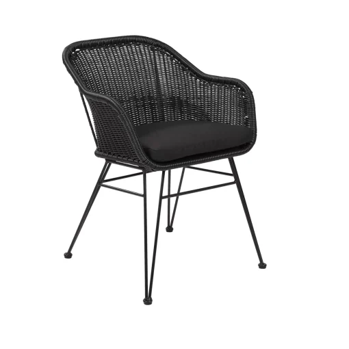 CASA Vienna Silla De Comedor Asiento Negro