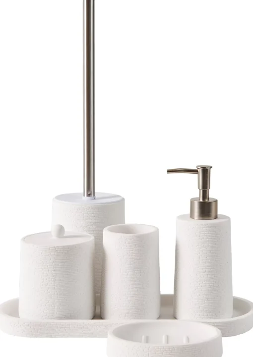CASA White Elegance Cepillo Wc En Soporte Blanco, Plateado