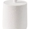 CASA White Elegance Soporte De Algodones Con Tapa Blanco