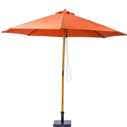 CASA Wood Parasol Sin Pie De Color Oxido