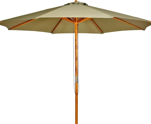 CASA Wood Parasol Sin Pie Verde