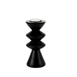 CASA Zigzag Soporte Para Vela Pequena Negro