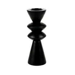 CASA Zigzag Soporte Para Vela Pequena Negro