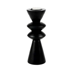 CASA Zigzag Soporte Para Vela Pequena Negro